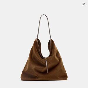 Corduroy Effect Hobo Tote Bag Women Designer Shoulder Bag